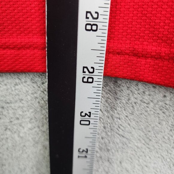 Men's Nike Dri-Fit Red Polo Shirt w/ White Side Short Sleeves Size XL - Picture 10 of 11